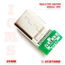 ICSTORE - C - Type Male USB Port Card, Plug, Socket, 4 -Pin Module Solder Connector (Pack of 5) image 4