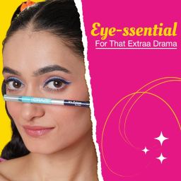 SWISS BEAUTY Craze It's Extraa Duo Matte Pencil Kajal with Vitamin E | 2-in-1 Shades | Highly Pigmented | Smudge-Proof | With Precise Tip | Shade- Dynasty, 2.6g |,Black image 1