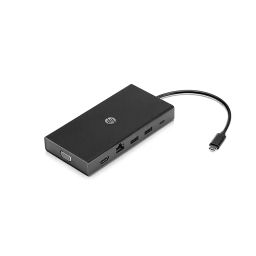 HP Travel USB-C Multi Port Hub Docking Station with USB-C, RJ-45, HDMI, SD and Micro SD Slots - 1C1Y5AA, Black image 2