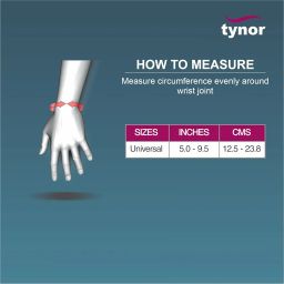 Tynor Wrist Brace with Thumb, Support for Pain Relief & Stabilization | Lightweight & Breathable Wrist Support for Arthritis, Sprains, Tendonitis, Carpal Tunnel | Universal Fit (Grey, 1 Unit) image 3