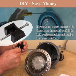 Pool Light Wedge Part 132 - Fits All Pool Lights - Fix Broken Or Stripped Pool Light Niche Tab (3) image 5