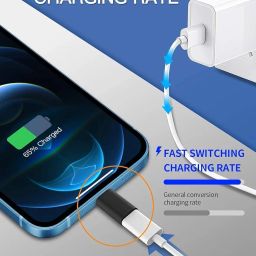 USB-C Female to Lightning 30W Cable Adapter, Type-C to 8 Pin Male PD Fast Charging Converter Data Sync Connector for iPhone 13 12 11 X Xs Airpods iOS Device (Lightning to Type-C) image 5