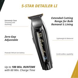 Wahl Professional Men | 5-Star Series Cordless Barber Combo | Includes 5-Star Black Magic Clip & 5-Star Black Detailer Li image 3