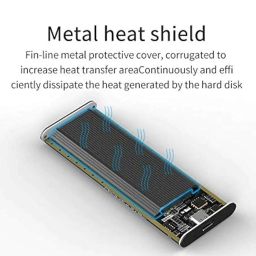 m.2 PCIe NVMe SSD Enclosure Case USB 3.1 Gen 2 (Upto 10GBPS) Type-C Output with Heat Sink Tray and Cooling Gel Pad for 2280 2260 2242 2230 m.2 SSD image 4
