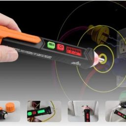 HTC AC-IV Voltage Detector, Non-Contact Voltage Tester, 12-1000V AC Voltage Detector Pen, Sound and light Alarm,Circuit Tester Tool with LED, Auto power off image 1