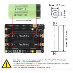 Geekworm Raspberry Pi UPS, X728 V2.3 (Max 5.1V 6A) 18650 UPS & Power Management Board with Power Loss Detection, Auto On & Safe Shutdown Function for Raspberry Pi 4B/3B+/3B image 4