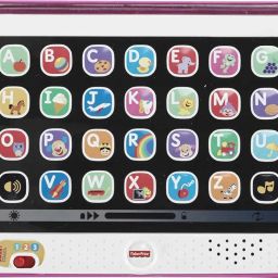 Fisher-Price Laugh & Learn Smart Stages Tablet - Pink, Electronic Learning Toy with music image 1