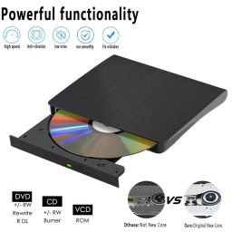 WeFly External DVD Drive USB 3.0 Type USB C CD/DVD +/-RW Disk Drive External CD Drive DVD Player for Laptop CD/DVD ROM Burner Reader Laptop Desktop PC Windows Linux image 2