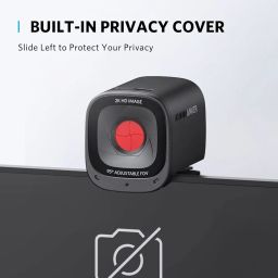 Anker PowerConf C200 2K Mac Webcam, Webcam for Laptop, Computer Camera, with AI-Noise Canceling Microphones, Stereo Mics, Adjustable Field of View, Low-Light Correction, Built-in Privacy Cover image 2