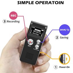 Digital Voice Recorder 16GB Voice Recorder with Playback for Lectures - USB Rechargeable Dictaphon Upgraded Small Tape Recorder image 3