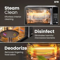IFB 24L Solo Microwave Oven (24PM2S, Multi Stage Cooking with 69 Indian & Continental Auto Cook Menus, Child-lock Protection, Deodorize function, Delay Start & Power Save, black) image 4