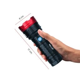 IBELL FL8788S Rechargeable Torch with 5 Light Modes, Travel Pouch, Telescopic Zoom, Super Bright & Ultimate Throw Flashlight (Black) image 5