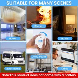 Serplex® Carbon Monoxide Detector CO Alarm Detector with Digital LCD Display, 90dB Sound and Light Monoxide Leak Detector Monitor Alarm for Home, Bedroom, Kitchen, Battery Not Included image 4