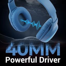 ZEBRONICS Thunder Pro Wireless Over Ear Headphone with Dual Pairing, Gaming Mode, Enc, Bluetooth, Call Function, Aux, Micro Sd, Voice Assistant, Deep Bass, Up to 60H Backup (Blue) image 1