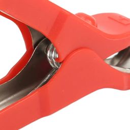 10pcs Electric Clip Steel,ABS Material Moderate Elasticity Safety Testing Clamp 30a for Experimental Tests(Red Black) image 2