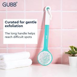 GUBB Bath Brush With Extended Handle - Dual Sided Exfoliating Brush for Cleansing, Gentle Exfoliation, and Invigorating Massage - Soft Nylon Bristles Ideal for Knees, Elbows, and Ankles - Spa-Quality Bathing Experience at Home image 3