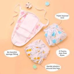 superbottoms Basic™ Muslin Langot Pack of 12 | Incredibly Soft and Breathable Langot for Baby | Premium Muslin Fabric (3 Layers) With Gentle Leg Elastics| No Chemicals | Babies up to 7 kg (0-6 Months) image 4