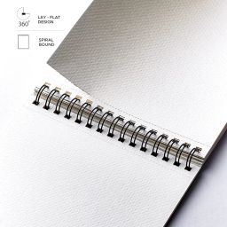 VARIETY CANVAS 50 Sheet A5 Sketchbook Set | Top Spiral-Bound Sketchpad for Artists | Sketching and Drawing Acid Free Paper, for Doodling | Artist Oxfort Sketch Book (Mix) image 4