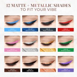 Just Herbs Eyeliner Waterproof And Smudge Proof, Long Lasting Matte Eyeliners 2 Ml (Deep Black) image 1