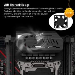 X99 Computer Motherboards, LGA 2011-V3 (Intel Core i7 5th/6th Gen) ATX Server Motherboard with VRM Fan (PCIe 3.0, Dual M.2, SATA 6Gb/s, DDR4, Gigabit Ethernet) for Intel XEON E5 V3/V4 series image 4
