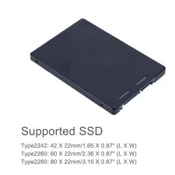 M.2 Ngff to Sataiii Adapter Ssd Enclosure Aluminium for 2242 2260 2280Mm Ssd Computers/Tablets & Networking | Computer Cables & Connectors | Drive Cables & Adapters image 3