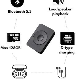 Xzor® Bluetooth Player - Built-in Speaker, Automatic Pairing MP3 Player image 1