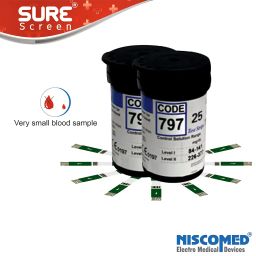 Niscomed Surescreen Glucometer Blood Sugar Test Strips - 50 Test Strips Only (Use with Niscomed surescreen Monitor) image 2