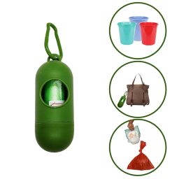 Amso Portable Disposable Baby Diaper Nappy Garbage Bag with Removable Capsule Box ((1 Capsul and 8 Multi Color Garbage Roll)) image 3
