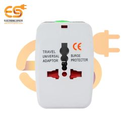 Electronic Spices Universal Travel Adapter Surge Protector International Adapter All-in-One Adapter Plug White image 5