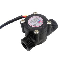 Robodo 1/2'' Water Flow Hall Sensor Control Switch Fluid Flow Meter Flowmeter Counter 1-30L/min Compatible with iduino YF-S201 (White or Black) image 4
