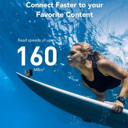 Lexar Blue 512GB microSDXC UHS-I Card with Adapter, Up to 160MB/s, C10, U3, A2, V30, Full HD, 4K UHD, Flash Memory Card High Speed TF Card image 1