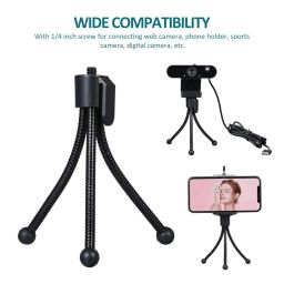 Mini Desktop Tripod Stand with 45748 Inch Screw Hole Portable Folding Desktop Stand Mobile Tabletop Video Webcam Web Camera Bracket for Live Streaming Online Meeting Teaching Video Calling | image 2