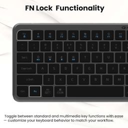 Amkette Wi-Key Max Multi Device Rechargeable Wireless Keyboard Mouse Combo | One Click Device Switching and AI Access for MacOS, Windows, Android & iOS | Scissor Keys, Dual OS Layout | 3200 DPI (Grey) image 5