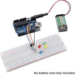 Electrobot DIY Ultrasonic Distance Sensor Starter Kit for UNO R3, LCD1602, Breadboad, DC Motor, Starter/Beginner Kit for Uno R3 microcontroller with User Manual/Guidebook(PDF) and C Code image 4
