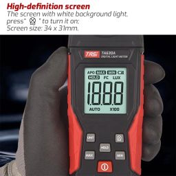 ARKZO Digital Lux Meter with 0.1~200000 Lux Range, Lux Meter for Light Measurement, Ideal for Photography, Plants, Car Headlights, Home & Office LEDs, 4-Digit Color LCD Screen Photometer image 3