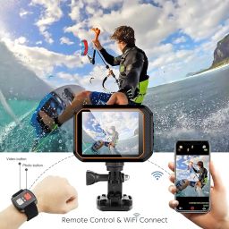 4K Viran Vlog Camera Wi-Fi and Remote Control, 170-Degree Wide-Angle Lens, Built-in EIS, Adjustable View Angle, Ideal for Vlogging, Live Streaming, and Social Media image 4