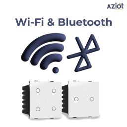 8 Module Switch Board Plate | Smart 4 Touch, Two 2 Touch SW & 1 Socket | WiFi & BLE | Google, Alexa & Siri Control (White) image 4