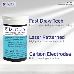 Dr. Odin GLS-73 GOD Blood Glucose Test Strips, For Self testing Sugar Levels With GOD Monitoring System (100 Test Strips) image 3
