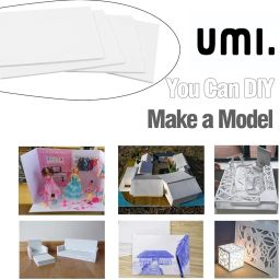 Amazon Brand - Umi. 750 GSM Thick A4 Mount Board Sheets for Craft, Framing, Model Making, Craft, DIY Projects Set of 10 White image 3
