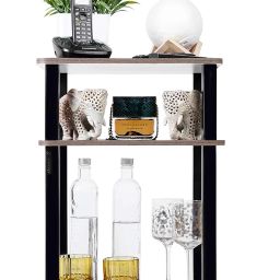 STAR WORK MDF Engineered Wood Multipurpose 3 Tier Floor Wall Standing End Table and Shelf image 4