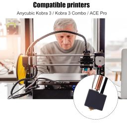 Hotend Kit for Anycubic Kobra 3 Combo ACE Pro, Print Head Extruder Kit Upgrade 2.0 Version Hotend with 2pcs Silicone Cover Heat Block Heater Cartridge Thermistor Throat Nozzle image 4