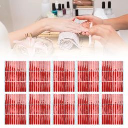 1 Sheet Nail Art Mounting Tape,Nail Tip Display Tape Salon Double Sided Adhesive Tape Accessory for Nail Tip Color Display (30, 30pcs Red REctangle Nail Sticker) image 3