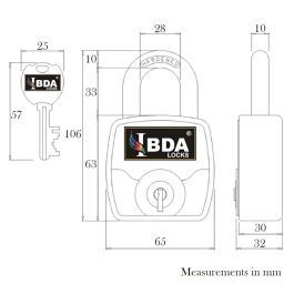 5 Locks with Same Key | Multiple Locks with Single Key | Common Key Lock | Steel Body | Lock for Home, Shutter, gate, Door, Channel, Shop, Outdoor, Indoor | Same Key Lock Set of 5 with 4 Keys image 5
