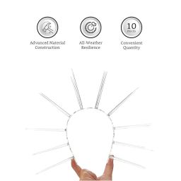 Amazon Brand - Solimo Bird and Pigeon Control Spikes | Weather Resistant | 13 in x 1 in x 3.7 in | Maintenance-Free (10 Pcs) image 3