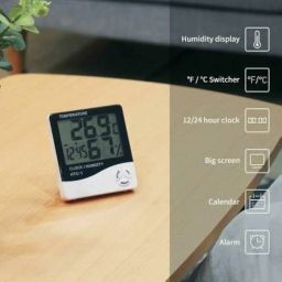 HTC-1 Indoor Digital Humidity Meter Hygrometer Thermometer with Large LCD Display Temperature Meter Pack of 5 image 3