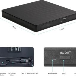 USB 3.0 Pop-up Mobile External DVD-RW Portable Drive ODD External DVD Drive ROM Player Writer for Windows Li 9.5MM Plug & Play, External DVD Drive, USB 3.0 Type-C CD DVD/RW Optical Drive USB C Burner image 5