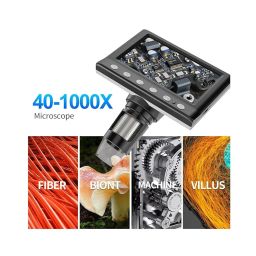 Etzin 4.3 Inch LCD Digital Microscope Coin Microscope 40-1000X Error Coin Magnifier USB Micro Scope with High Stand 8 LEDs for Kids,Adult etc. image 2