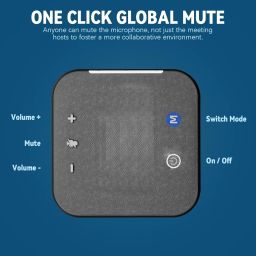 Verilux® Conference Microphone Speaker with Mic Wireless, 360° Voice Pickup Mute Button Noise Reduction & Enhanced Voice Adjustable Volume USB Plug and Play, Portable Speakerphone for Meeting image 4
