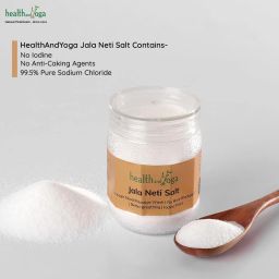 HEALTHANDYOGA Jala Neti Salt Jar|300 Gram Or 10 Oz|Non-Iodised, Pure Grade Sodium Chloride|Safe Hygienic Saline Solution For Yogic Nasal Wash|Clears Blocked Mucus|Use With Neti Pots image 4