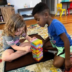 Storio Toys & Games Tumbling Tower Game for Kids and Adults, Wooden Blocks with Dices Game|Stacking Game Challenging Dice Game Maths Game image 1
